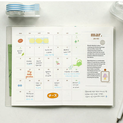 2026 B6 Slim Weekly Planner