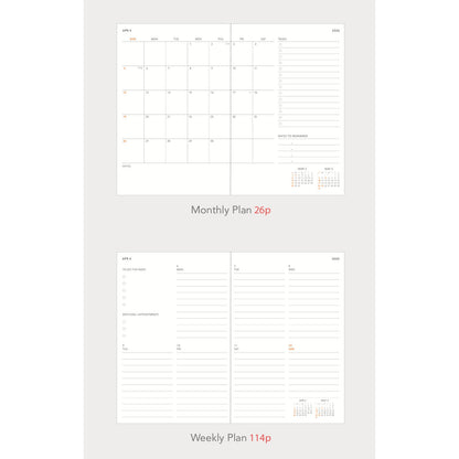 2026 B6 Slim Planner Hardcover