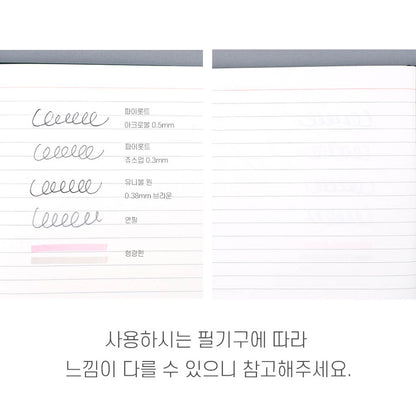 Different types of pens writing the premium 100gsm paper