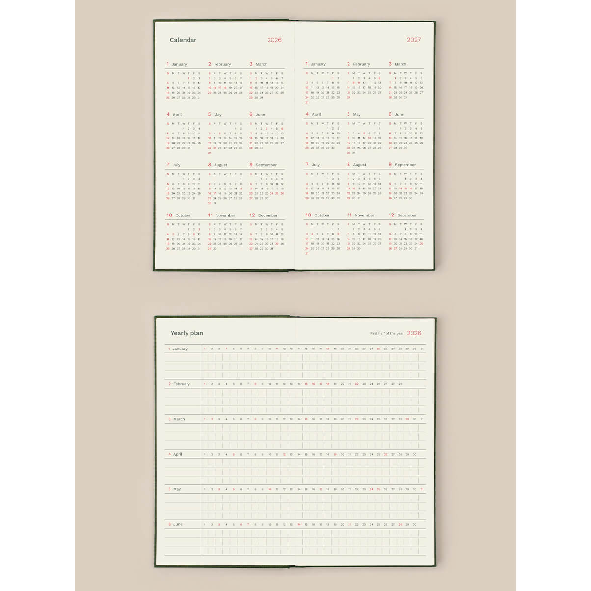 2026 Weekly Pocket Planner PU